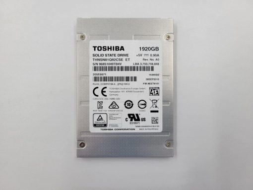 Ổ cứng SSD Toshiba Enterprise 1.92TB NAND MLC 2,5 inch SATA 6Gb/s THNSN81Q92CSE